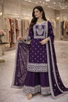 Ssc 715 Heavy Fandy Silk Embroidery Work Plazzo Suits Suppliers In India